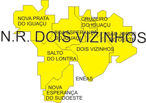 Área de abrangência do Núcleo Regional de Dois Vizinhos