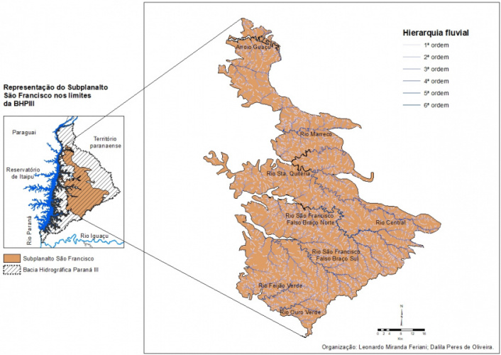 Figura 2 – Hidrografia do Subplanalto São Francisco.