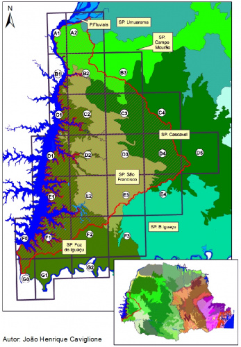 Figura 6 - Subplanaltos constituintes da Bacia Hidrográfica Paraná III