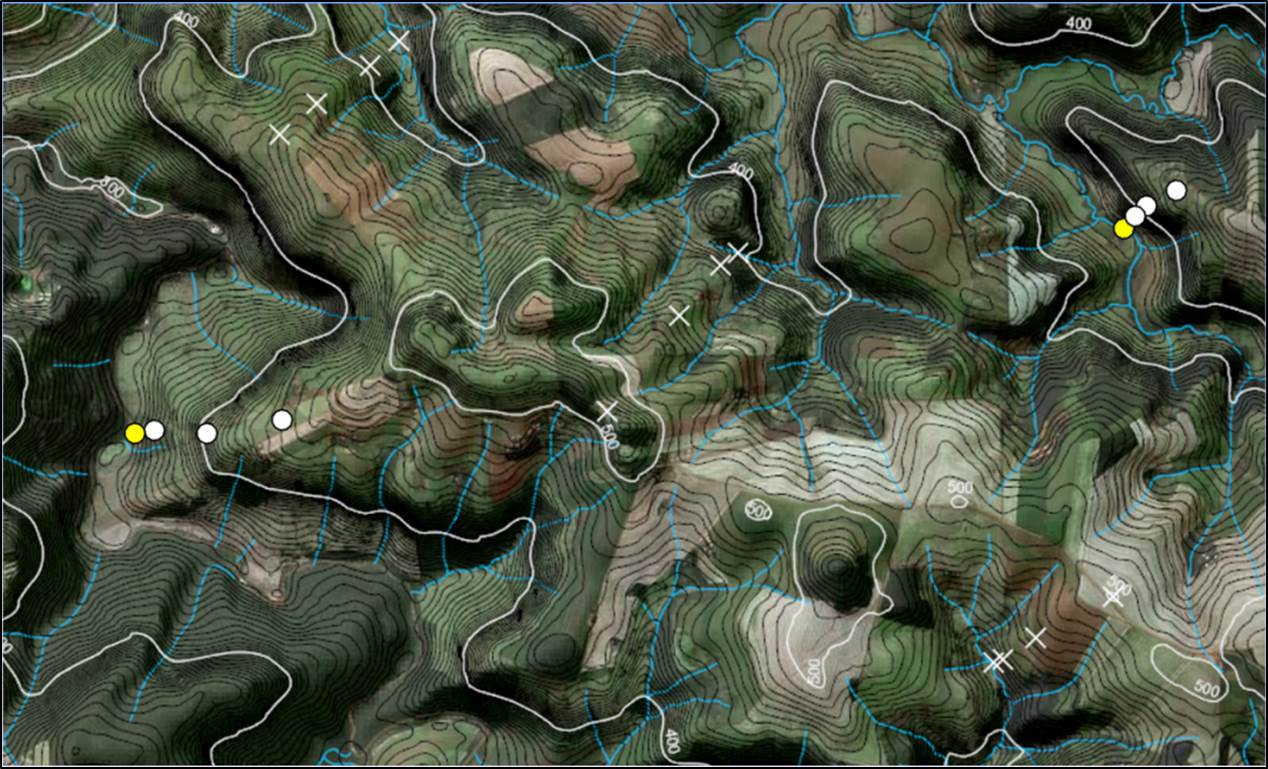 Figura 3 – Canais de drenagens perenes, intermitentes e efêmeros no subplanalto São Francisco.