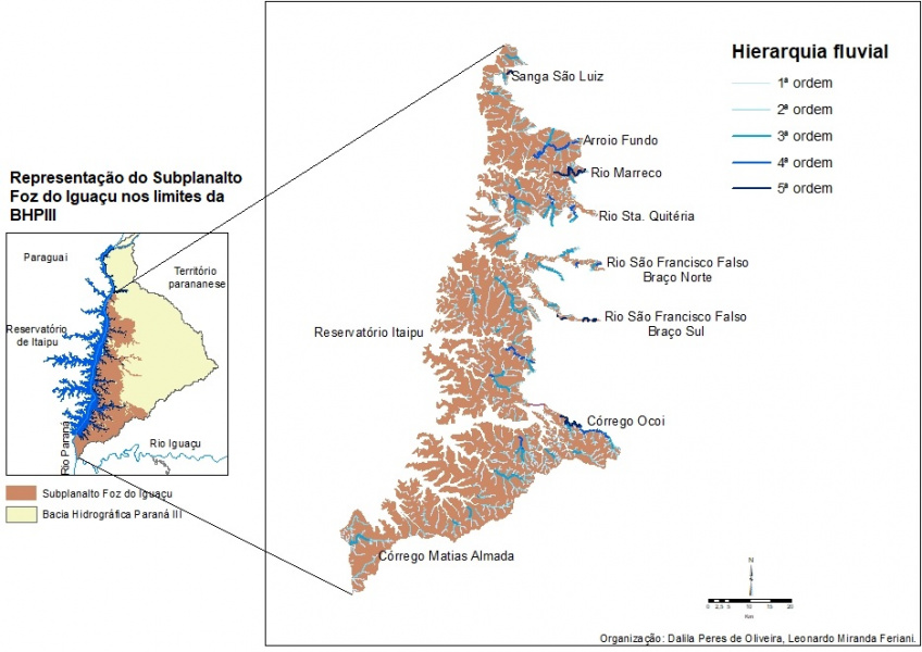 Figura 6 - Hidrografia do Subplanalto Foz do Iguaçu.