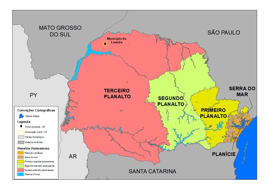 Figura 1 - Região de Loanda, terceiro planalto paranaense