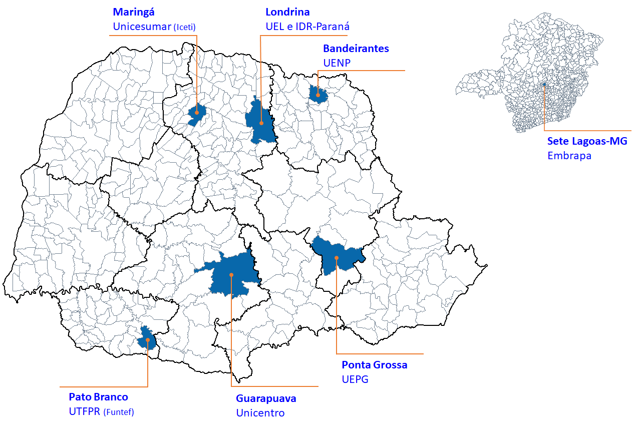 Localização das Instituições de Pesquisa