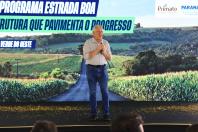 Ratinho Junior anuncia R$ 19,7 milhões para pavimentação rural em Ouro Verde do Oeste