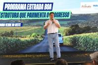 Ratinho Junior anuncia R$ 19,7 milhões para pavimentação rural em Ouro Verde do Oeste