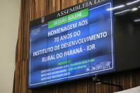 Assembleia homenageia os 70 anos do IDR-Paraná em sessão solene