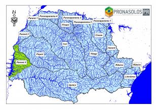 Figura 1 - Mapa das Bacias Hidrográficas do Estado do Paraná.