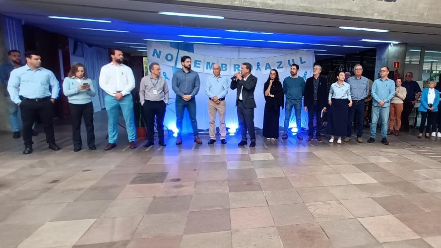 Servidores da Seagri vestem azul e reforçam compromisso com a prevenção no Novembro Azul