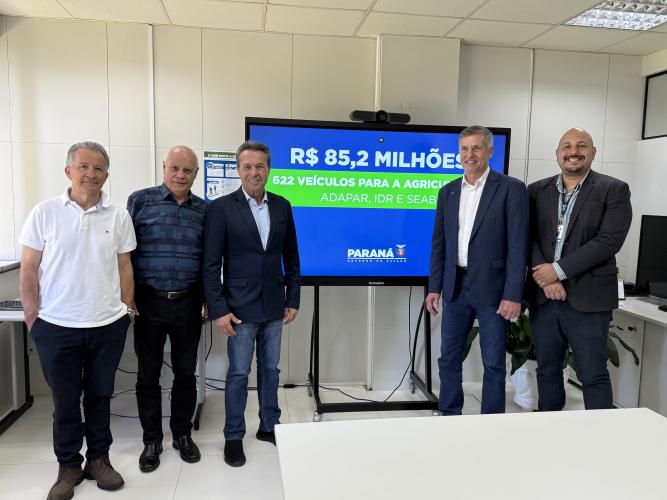 Governo do Paraná homologa aquisição de 622 veículos para o Sistema Estadual da Agricultura