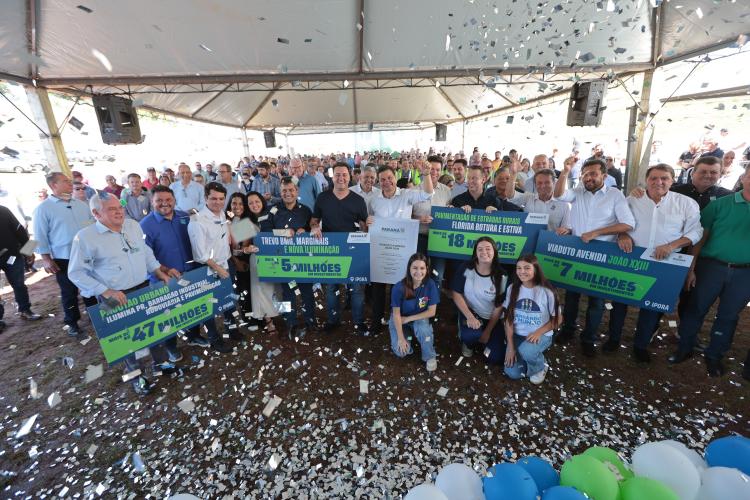 Ratinho Junior inaugura viaduto e anuncia R$ 72 milhões de investimentos em Iporã