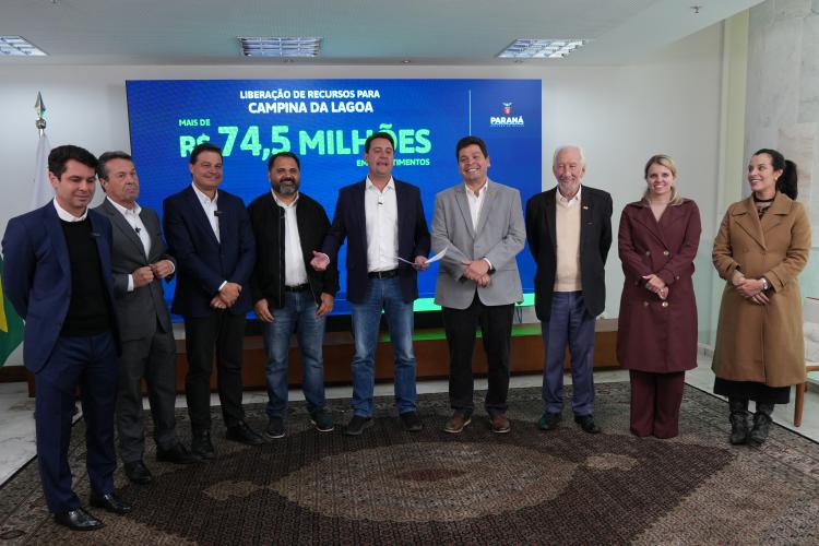 Ratinho Junior confirma R$ 363 milhões para 10 cidades em sete regiões do Estado