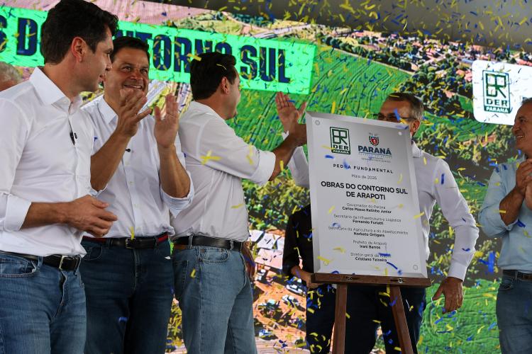 Ratinho Junior lança obras do Contorno Sul de Arapoti em parceria com a Klabin