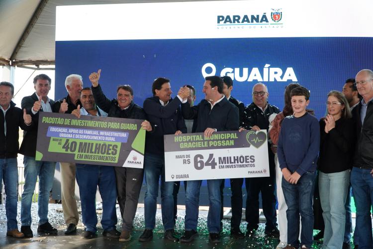 Ratinho Junior destina R$ 40 milhões para estradas rurais, infraestrutura e escolas de Guaíra