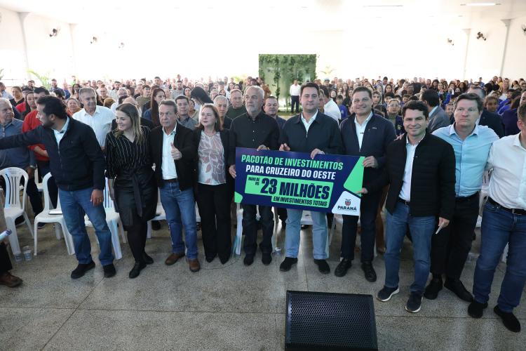 Governador anuncia investimentos de R$ 23,3 milhões para Cruzeiro do Oeste