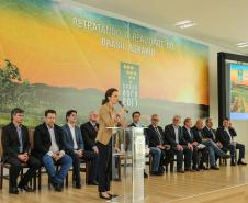 O governador Carlos Massa Ratinho Junior e a presidente do IBGE (Instituto Brasileiro de Geografia e Estatística), Susana Cordeiro Guerra, divulgam nesta sexta-feira (25), no Palácio Iguaçu, os números do Censo Agropecuário 2017.