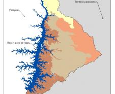 Distribuição dos subplanaltos Cascavel, Campo Mourão, São Francisco, Foz do Iguaçu e Umuarama na BHP III.