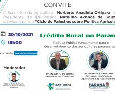 Seab e IDR-Paraná promovem ciclo de palestras sobre Política Agrícola
