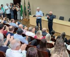 Encontro com servidores marca despedida de Ortigara e apresentação de Natalino de Souza como novo secretário