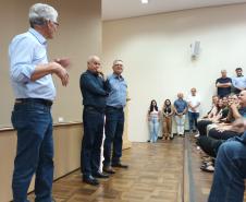 Encontro com servidores marca despedida de Ortigara e apresentação de Natalino de Souza como novo secretário