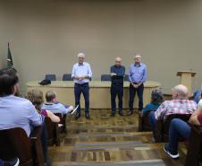 Encontro com servidores marca despedida de Ortigara e apresentação de Natalino de Souza como novo secretário