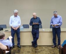 Encontro com servidores marca despedida de Ortigara e apresentação de Natalino de Souza como novo secretário