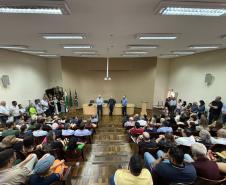 Encontro com servidores marca despedida de Ortigara e apresentação de Natalino de Souza como novo secretário