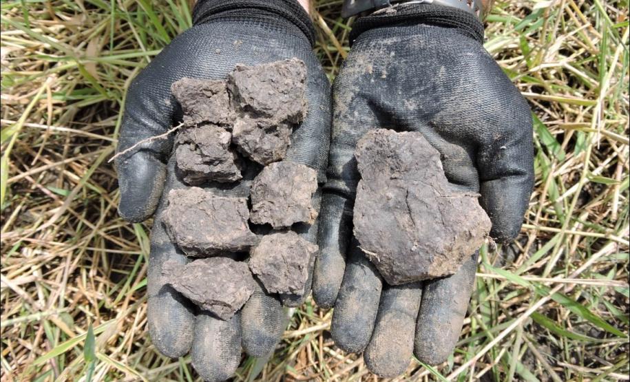 Estrutura forte grande blocos subangulares