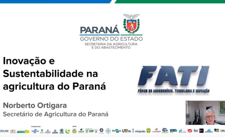 Agricultura paranaense aposta em sustentabilidade e inovação, diz secretário