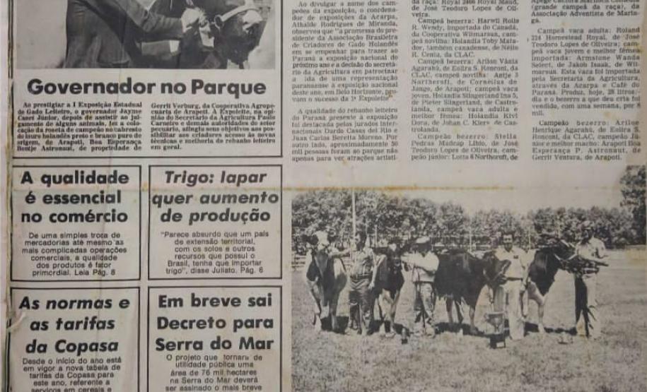 Parceria entre a Seab e o Museu Campos Gerais disponibiliza acervo digital do Jornal Seagri