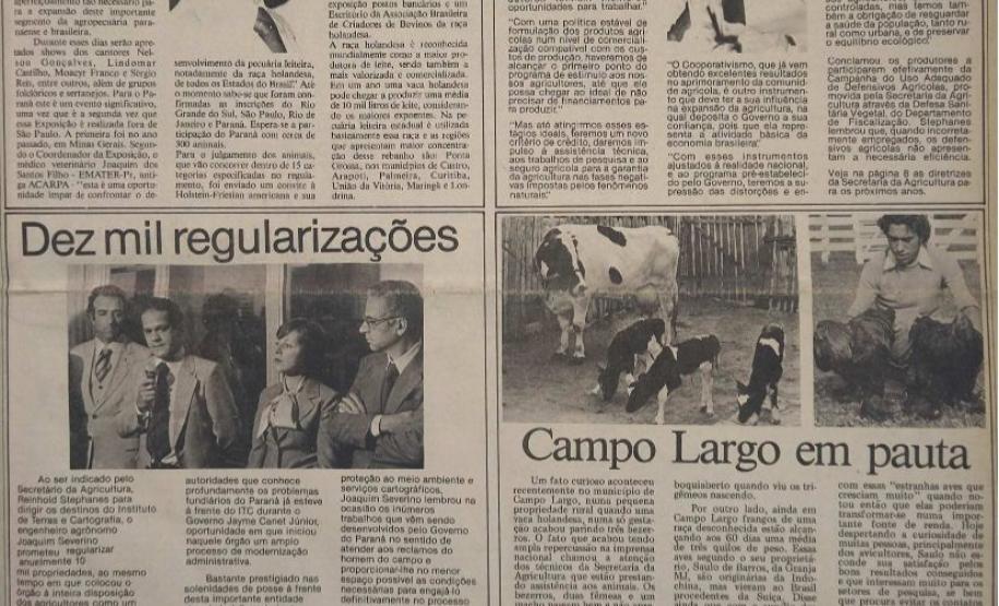 Parceria entre a Seab e o Museu Campos Gerais disponibiliza acervo digital do Jornal Seagri