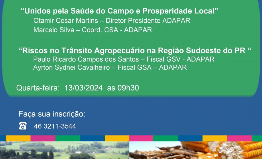 Adapar marca presença na Expobel 2024 com programação sobre sanidade animal e vegetal