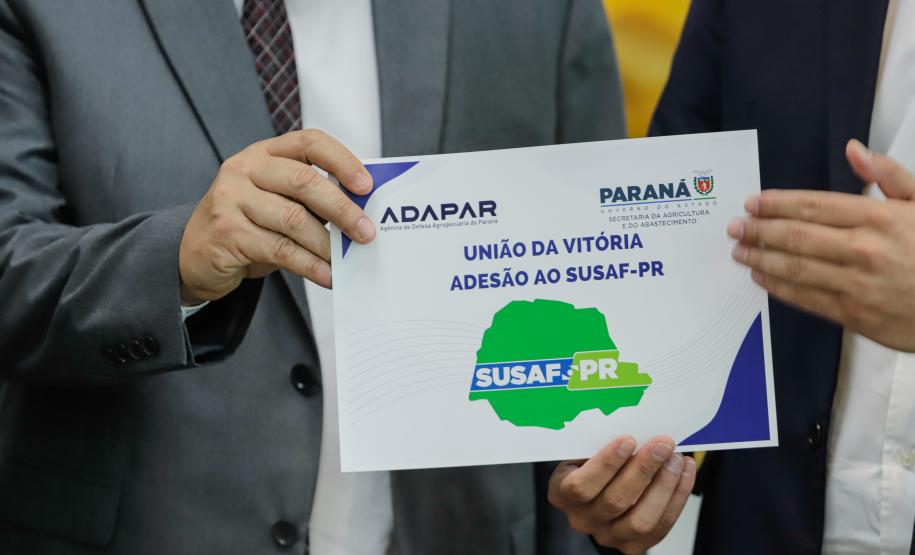 Com União da Vitória, Paraná chega a 100 municípios com selo de sanidade agroindustrial Foto: Roberto Dziura Jr/AEN