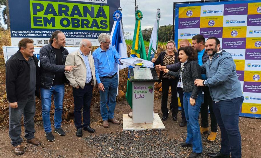 Estado inaugura pavimentação de duas estradas rurais em Mariópolis