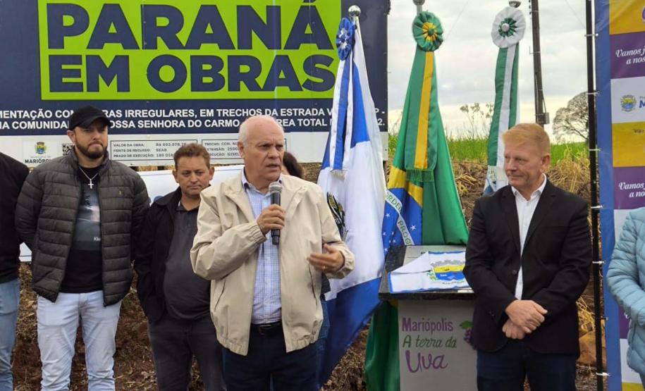 Estado inaugura pavimentação de duas estradas rurais em Mariópolis