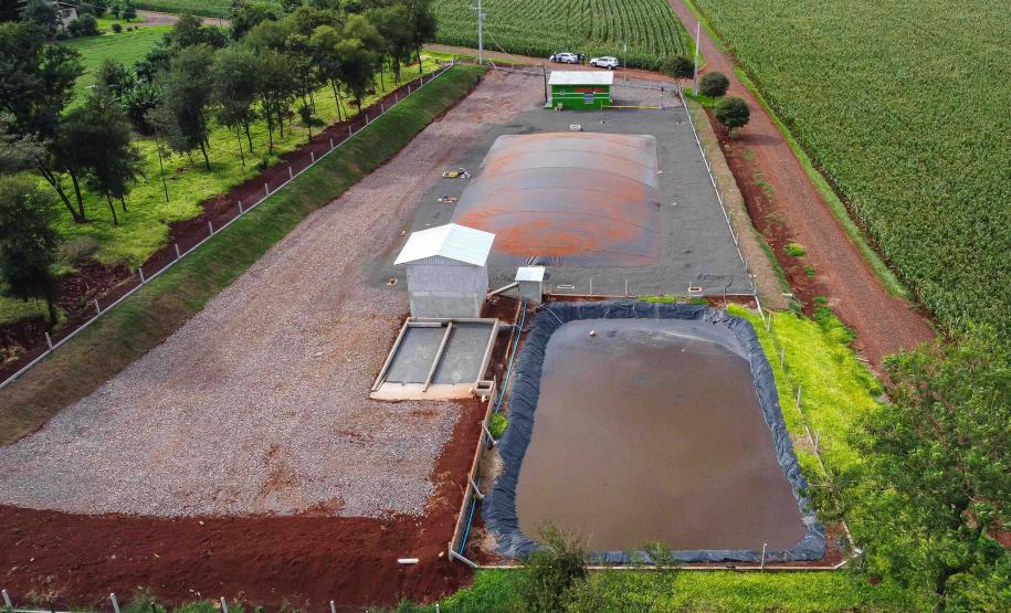 Vizinhos compartilham biodigestor para produzir energia limpa da suinocultura