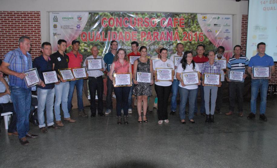 Prêmio Café Qualidade Paraná é entregue a produtores que fazem a diferença