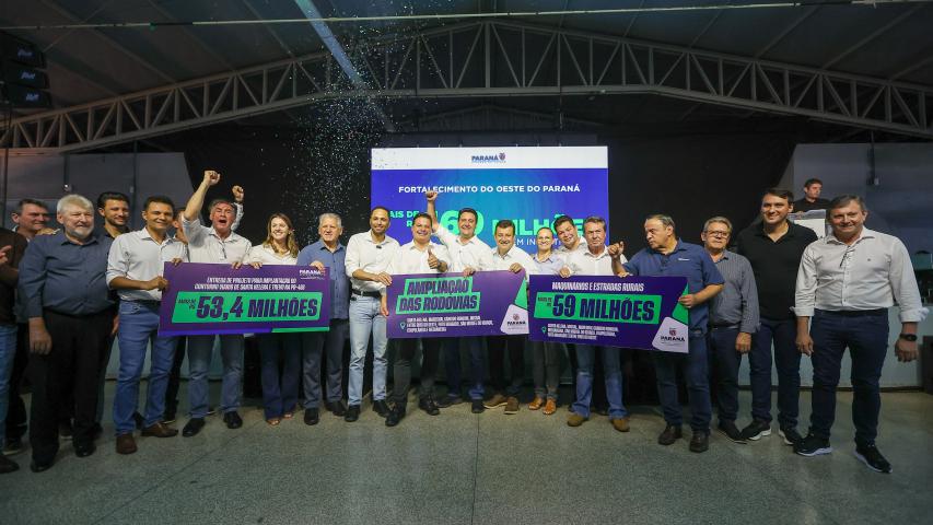  Ratinho Junior anuncia contorno e novo trevo em Santa Helena, além de R$ 59 milhões para estradas rurais no Oeste 