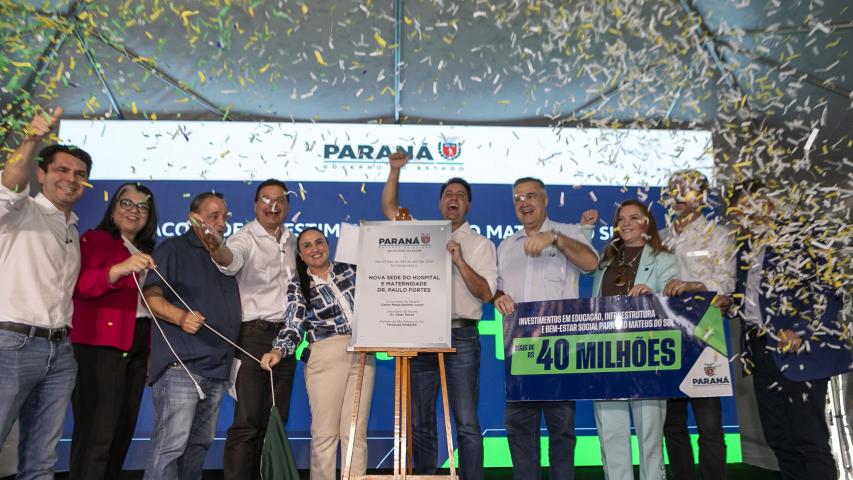  Nova escola e pavimentações: Ratinho Junior anuncia R$ 41 milhões para São Mateus do Sul 