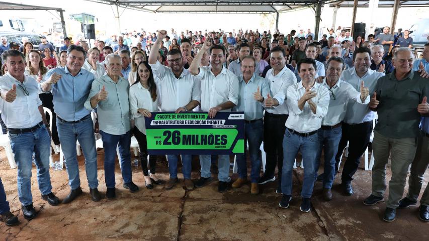 Ratinho Junior lança pacote de R$ 19,8 milhões em pavimentação rural para São José das Palmeiras