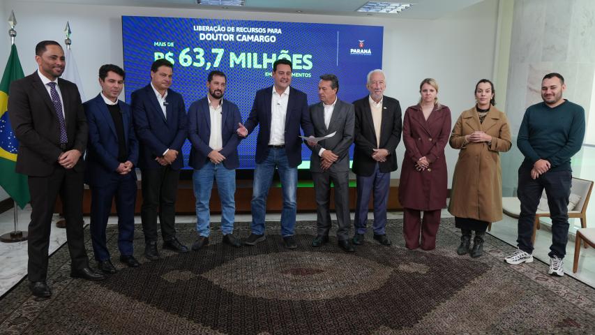  Ratinho Junior confirma R$ 363 milhões para 10 cidades em sete regiões do Estado 