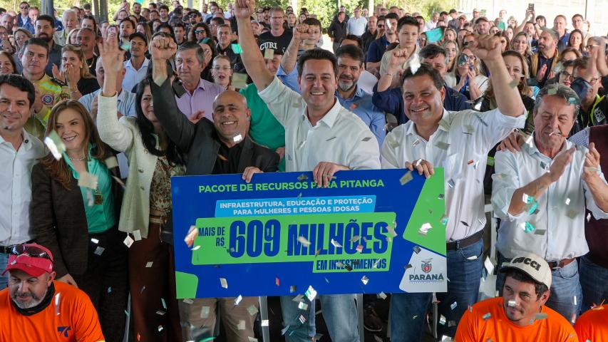  De estrada rural a educação: Ratinho Junior libera pacote de R$ 75,2 milhões para Pitanga 